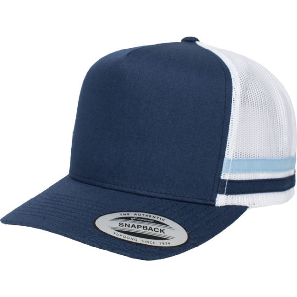 6507 Yupoong Stripe Trucker Cap (Embroidery Included - Minimum 25)